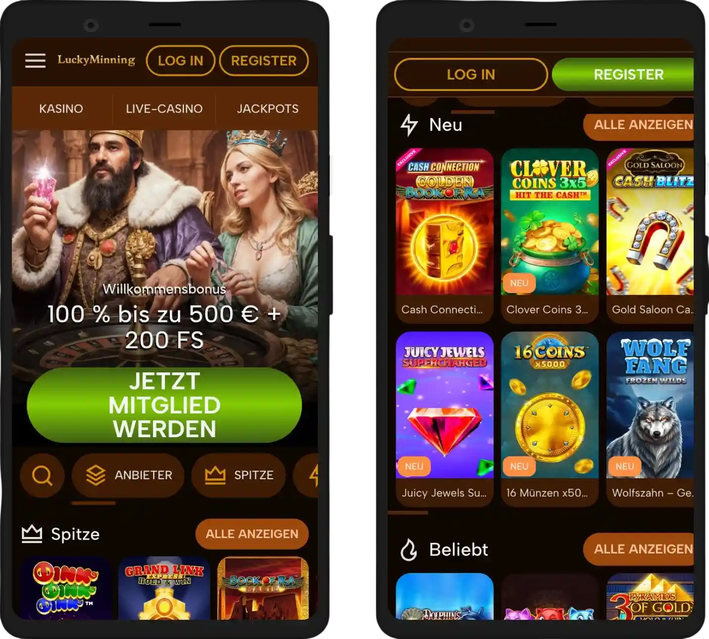 LuckyMinning Casino App – Mobil spielen auf dem Smartphone